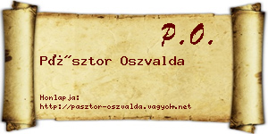 Pásztor Oszvalda névjegykártya